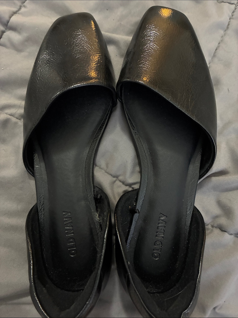 Old Navy Black Faux-Leather D'Orsay Flats - Picture 4 of 4